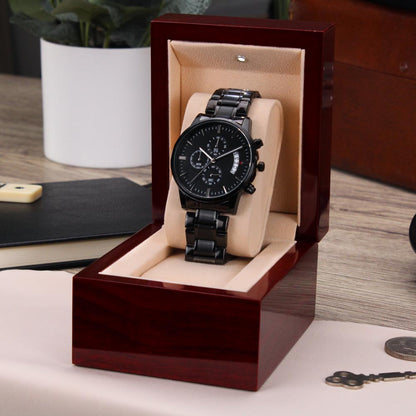 Black Chronograph Watch